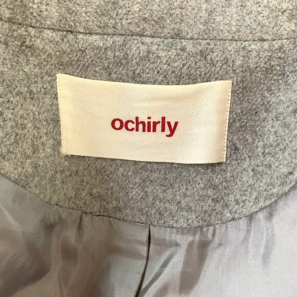 Ochirly Wool Blend "Hello! Oh! Yeah" Coat in Light Gray - Picture 6 of 10